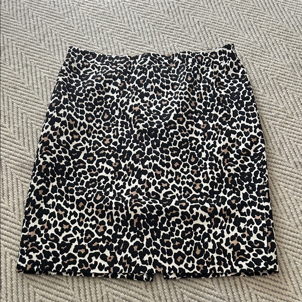 J. Crew Leopard / Animal Print Pencil Skirt